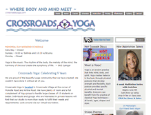 Tablet Screenshot of crossroadsyoga.com